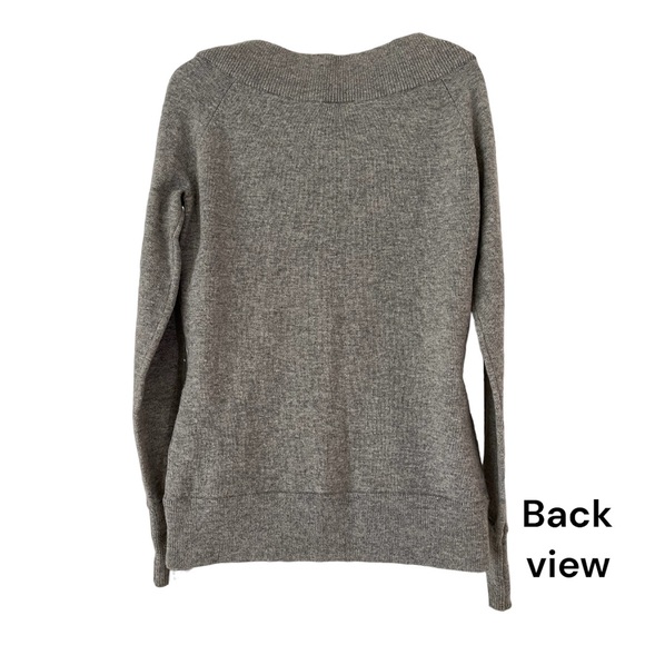 😍 ANN TAYLOR Gray MOCK Turtleneck WOOL CASHMERE Sweater size:S - Picture 2 of 6